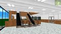 4th floor hallway, with the elevators and escalators visible.